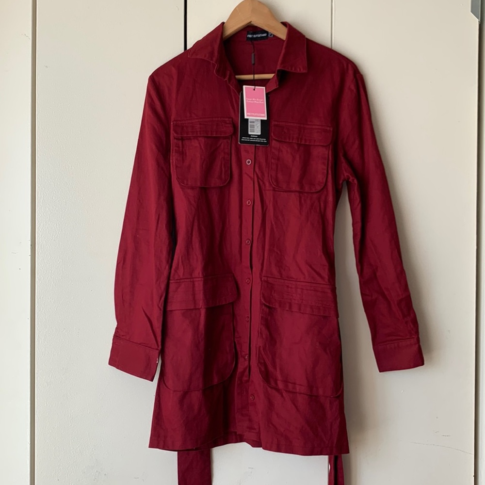 Pretty little thing belted shirt dress